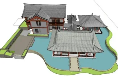 SketchUp Model of Song Dynasty Multi-Story Garden: Traditional Chinese Architecture and Garden Design-BIM WORLD
