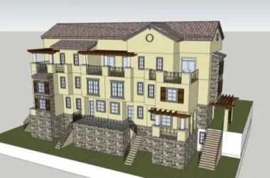 Modern Stacked Villa Design in SketchUp-BIM WORLD