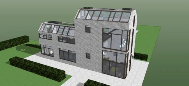 Sketchup Villa Model | Solo Villa, Modern Style