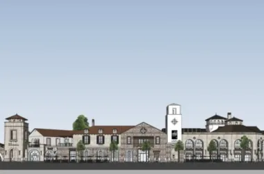 SketchUp Business Model: Modern Low-Rise Commercial Street Design-BIM WORLD