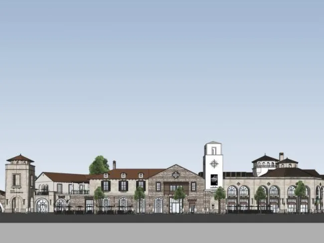 Sketchup Business Model | Low rise Commercial Street, Modern Style