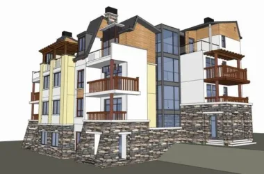 Classical Twin Villa SketchUp Model-BIM WORLD