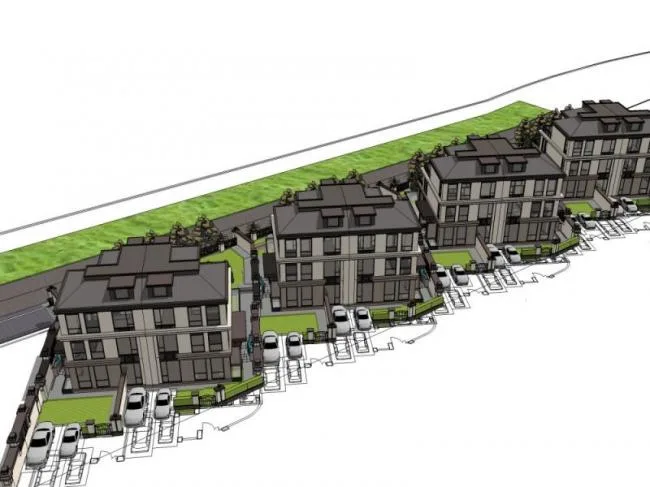Sketchup Villa Model | Twin Villa, Modern Style
