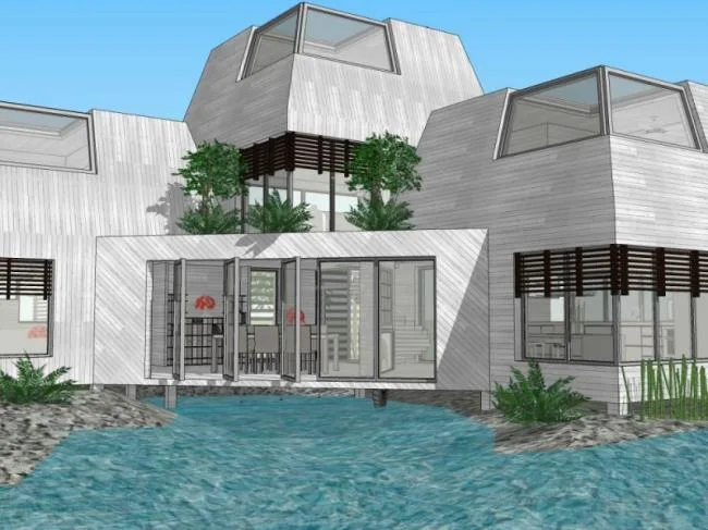Sketchup Villa Model | Solo Villa, Modern Style