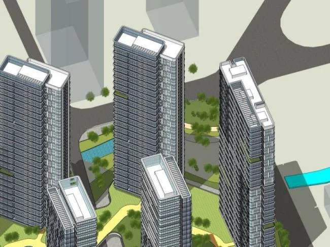 Sketchup Residential Model | Super high-rise residential community, modern style, residential building