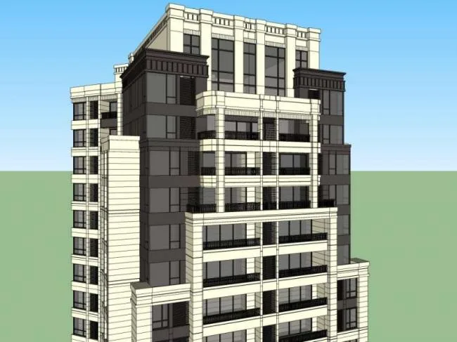 Sketchup Residential Model | Super High rise Residential Buildings, Residential Buildings, Classical Style