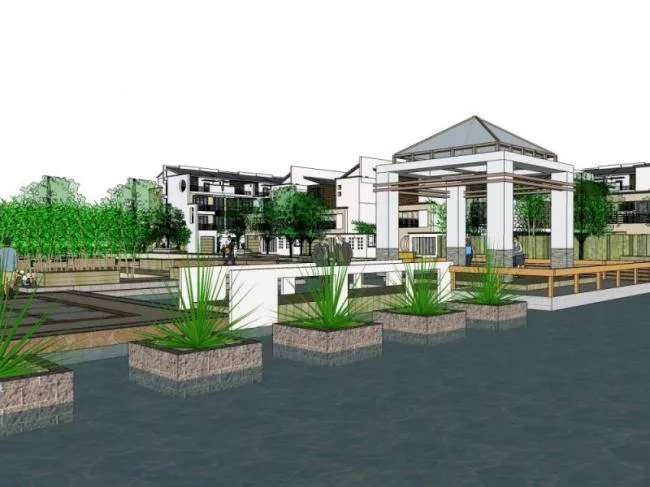 Sketchup Villa Model | Villa Cluster, Modern Chinese Style