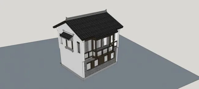 Sketchup Villa Model | Solo Villa, Chinese Style, Multi story, Residential Building