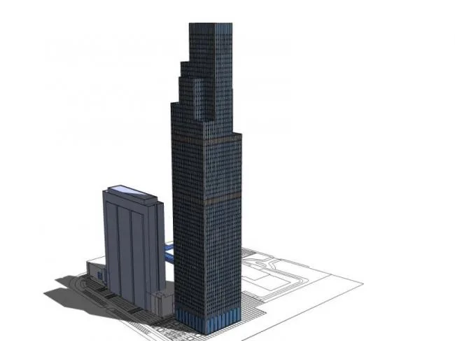 Sketchup Complex Model | Super High rise Urban Complex, Office, Hotel, Commercial, Modern Style