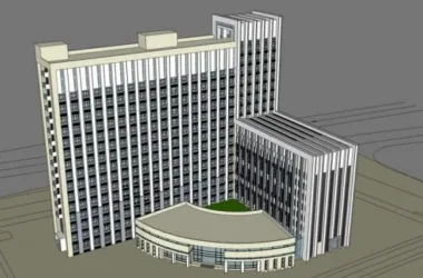 Classical High-Rise Office Building Model in SketchUp-BIM WORLD