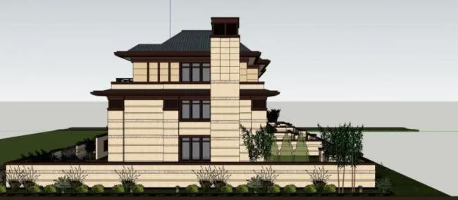 Sketchup Villa Model | Townhouse, Classical Style