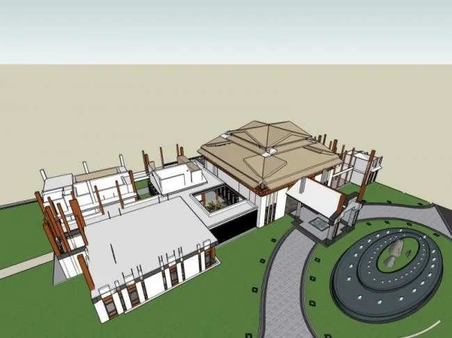 Sketchup Business Model | Clubhouse, Oriental Neoclassical