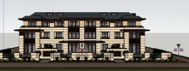 Sketchup Villa Model | Townhouse, Classical Style