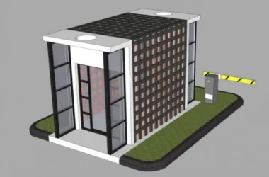 SketchUp Materials for Security Booths, Toll Stations, and Related Components-BIM WORLD
