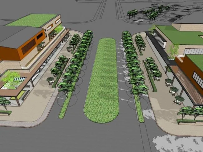 Sketchup Business Model | Multi story Sales Office, Modern Style