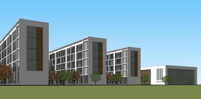 Sketchup School Model | Multi story School, Teaching Building, Playground, Modern Style, Educational Architecture, Campus Planning