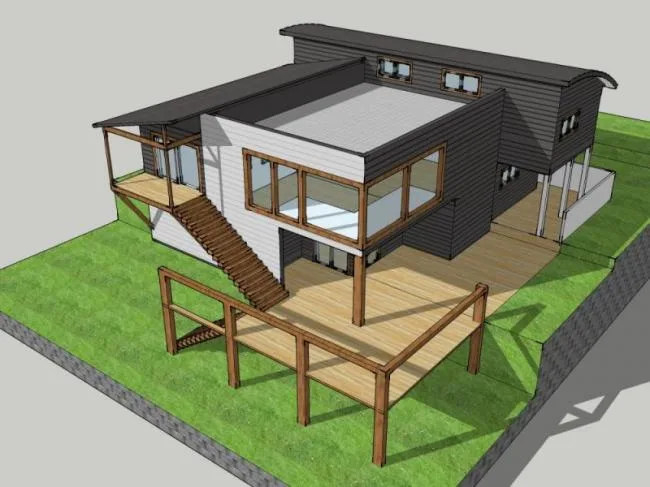 Sketchup Villa Model | Solo Villa, Modern Style