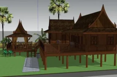Classical Southern Villa 3D Model in SketchUp-BIM WORLD