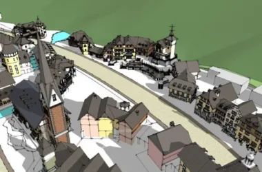 SketchUp Business Model: Multi-Story Classical Commercial Street Design-BIM WORLD
