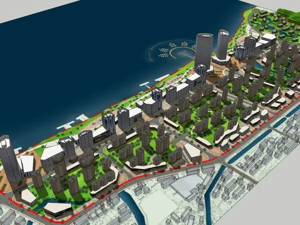 Sketchup Planning Model | Urban Planning, Office and Residential, Commercial, Modern Style