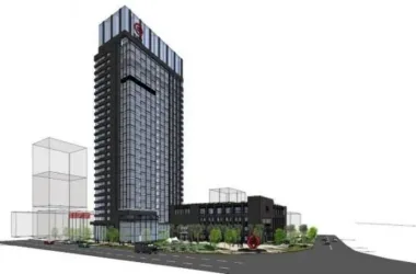SketchUp Office Model: Modern High-Rise Commercial Bank Building in Huzhou-BIM WORLD