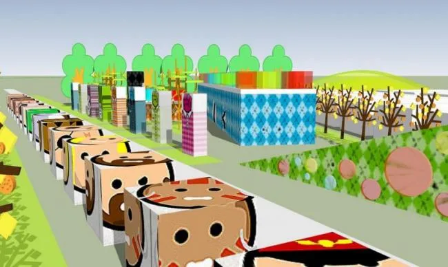 Sketchup School Model | Multi story Cartoon Kindergarten, School, Educational Building, Modern Style