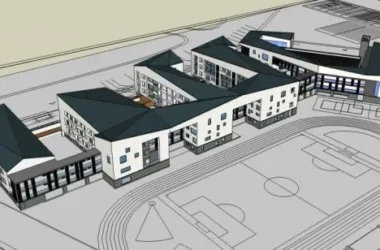 Multi-Story School Building in New Chinese Style | SketchUp Educational Architecture Model-BIM WORLD