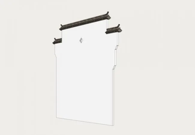SketchUp Material Model | Huizhou Horsehead Wall SU Component