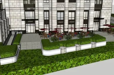 SketchUp Complex Model: High-Rise Mixed-Use Development with Clubhouse, Office, Commercial, and Residential Spaces in Classical Style-BIM WORLD