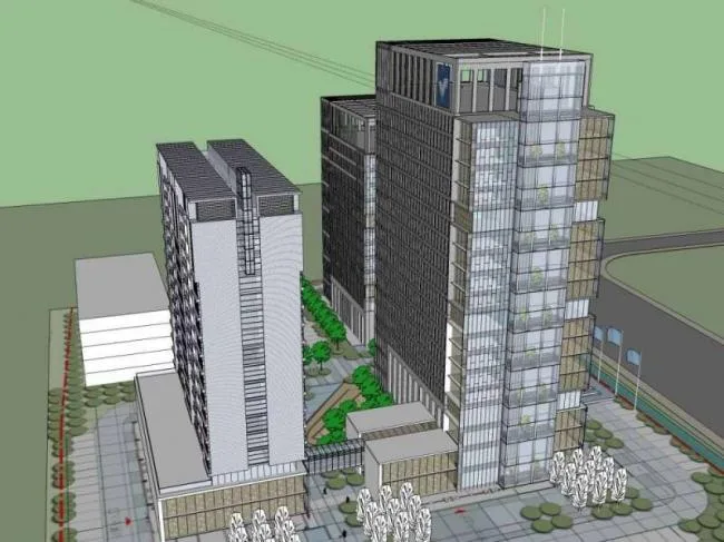 Sketchup Office Model | High rise Office Building, Classical Style
