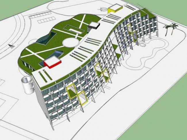 Sketchup Hotel Model | Multi story Hotel, Modern Style