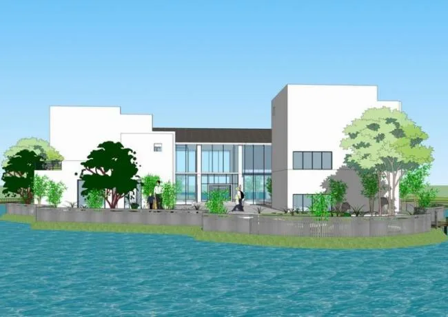 Sketchup Cultural Model | Multi story Lake Center Tea Room, Chinese Style