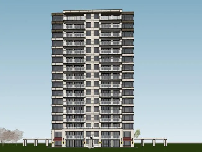 Sketchup Residential Model | High rise Residential Buildings, Residential Buildings, Modern Style