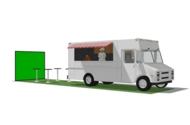 Modern SketchUp Models: Pavilion, Small Shop, and Dining Cart Designs-BIM WORLD