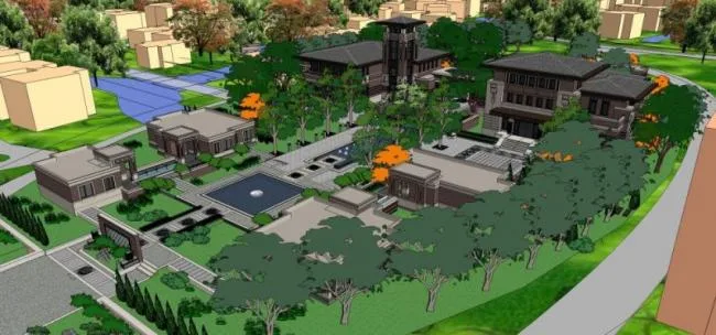 Sketchup Business Model | Multi story Clubhouse, Classical Style