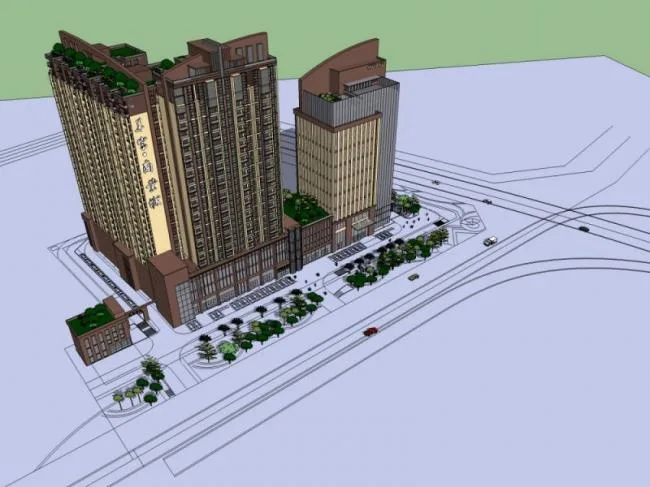 SketchUp Residential Models: High-Rise Apartments and Classic-Style Buildings