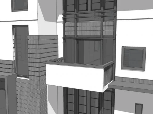 Sketchup Villa Model | Row Villa, Chinese Style