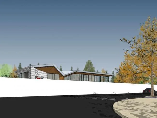 Sketchup Business Model | Multi story Sales Office, Modern Style