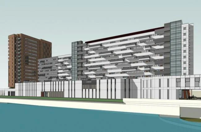 Sketchup Residential Model | Multi story Apartment Dormitory Building, Modern Style