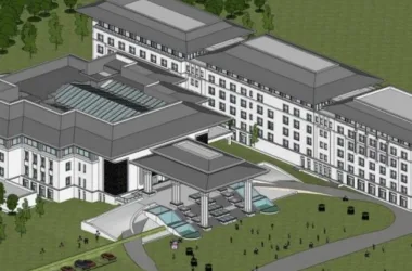 Modern Multi-Story Hotel Model in SketchUp Inspired by Chinese Design-BIM WORLD