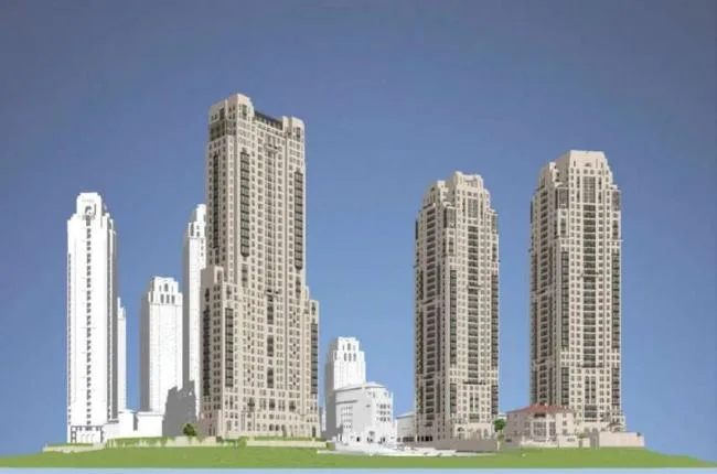Sketchup Residential Model | Super high-rise residential building, classical style
