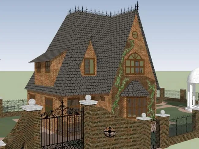 Sketchup Villa Model | Solo Villa, Modern Style