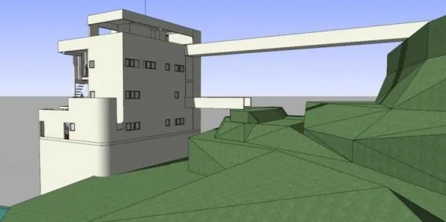 Sketchup Residential Model | Douglas Residence, White Richard Meyer, Modern Style