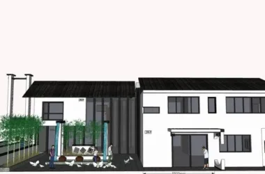 Classical Single-Family Villa with Garden | SketchUp 3D Model-BIM WORLD