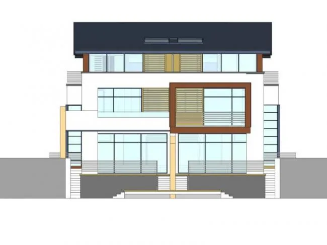 Sketchup Villa Model | Twin Villa, Modern Style