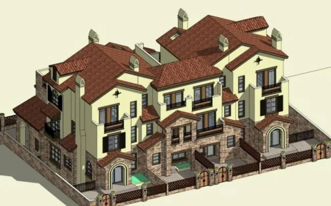 Sketchup Residential Model | Garden House, Classical Style