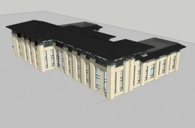 SketchUp Office Model: Modern Multi-Story Reception Center with New Chinese Style-BIM WORLD