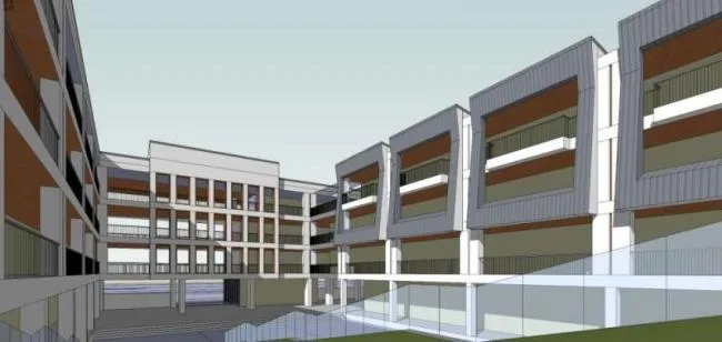 Sketchup School Model | Multi story School, Campus Educational Architecture, Modern Style