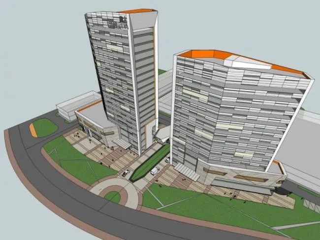 Sketchup Complex Model | Multi story Commercial Complex, Residential, Hotel, Office, Modern Style
