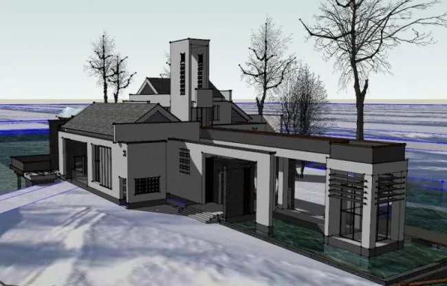 Sketchup Business Model | Low rise Leisure Club, Chinese Style